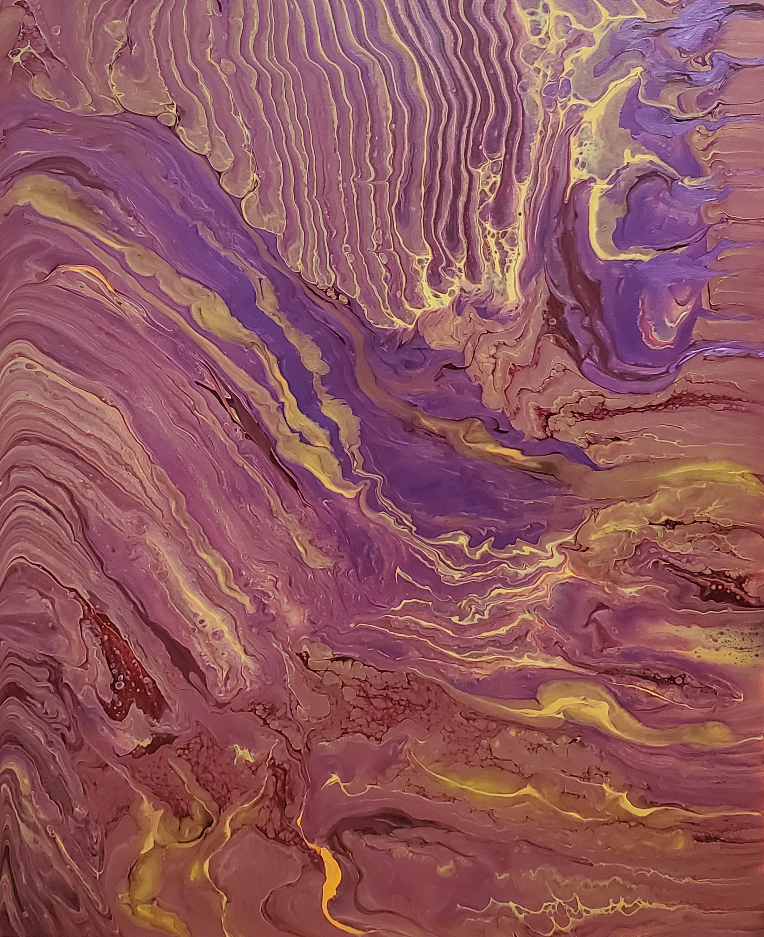 Pinky Toes - Modern Fluid Art Painting, CT