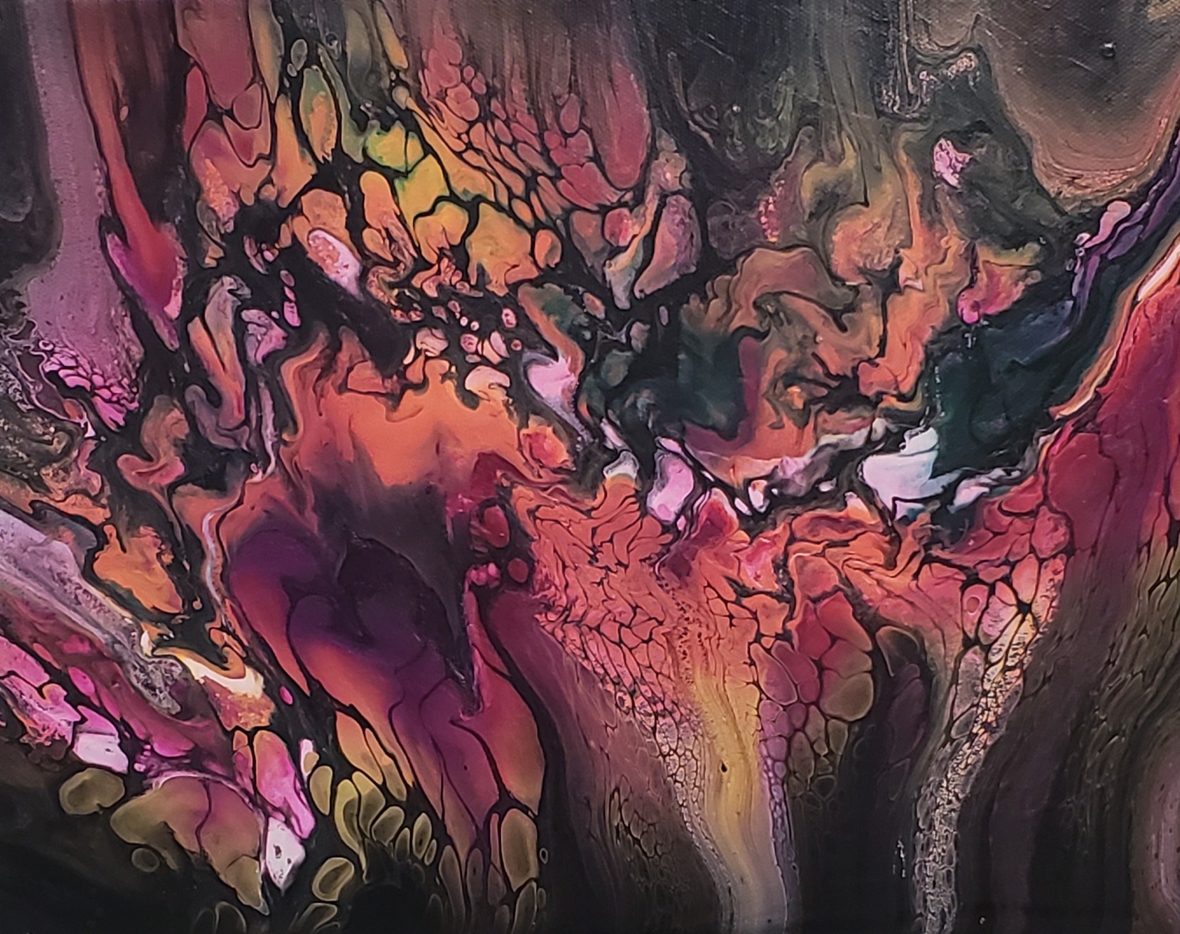 Wildfire - Modern Fluid Art Painting, CT