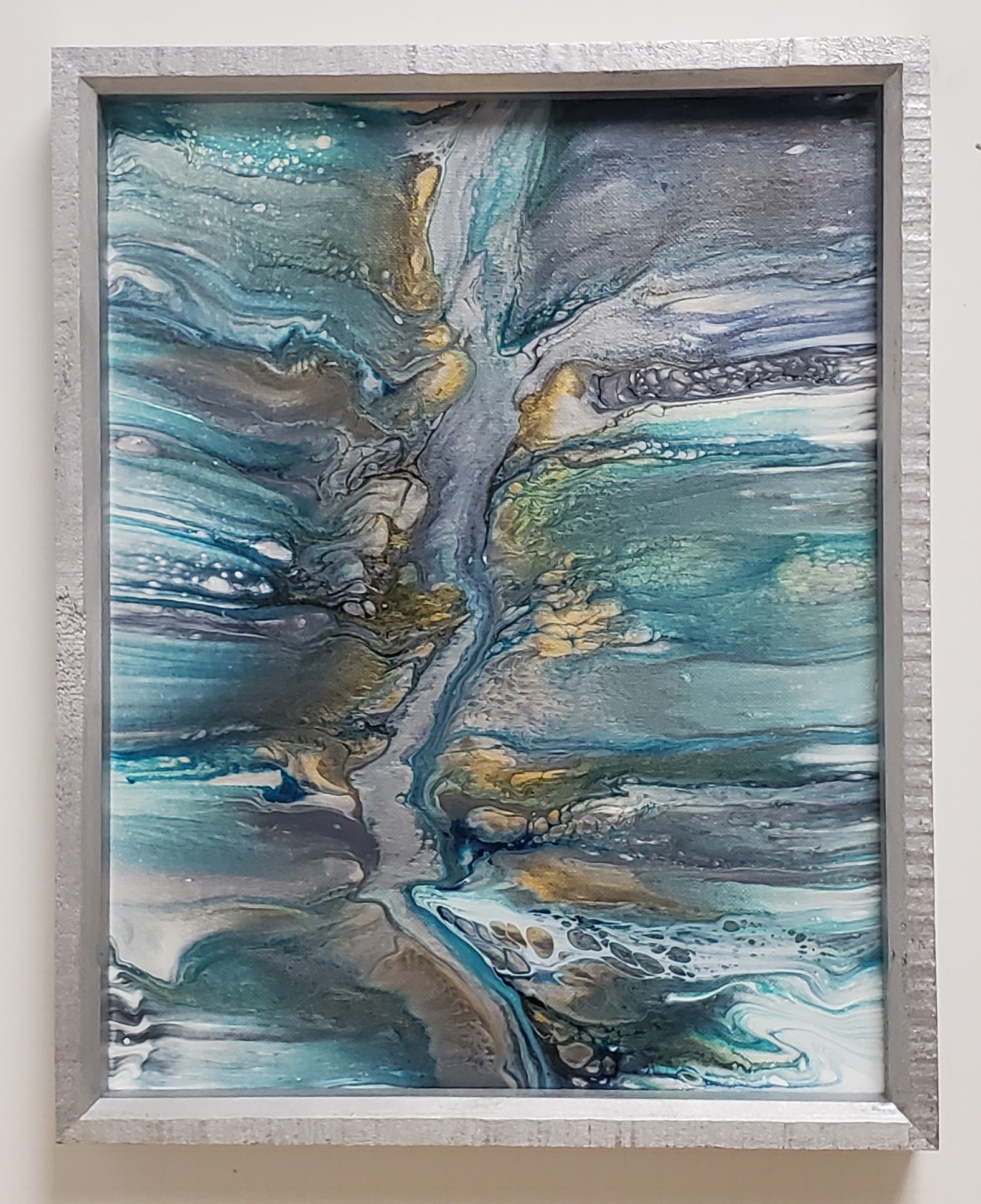 The Road not Taken - Modern Fluid Art Painting, CT