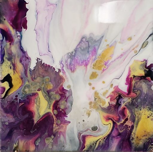 Embrace the Light - Abstract Blue Fluid Art Painting