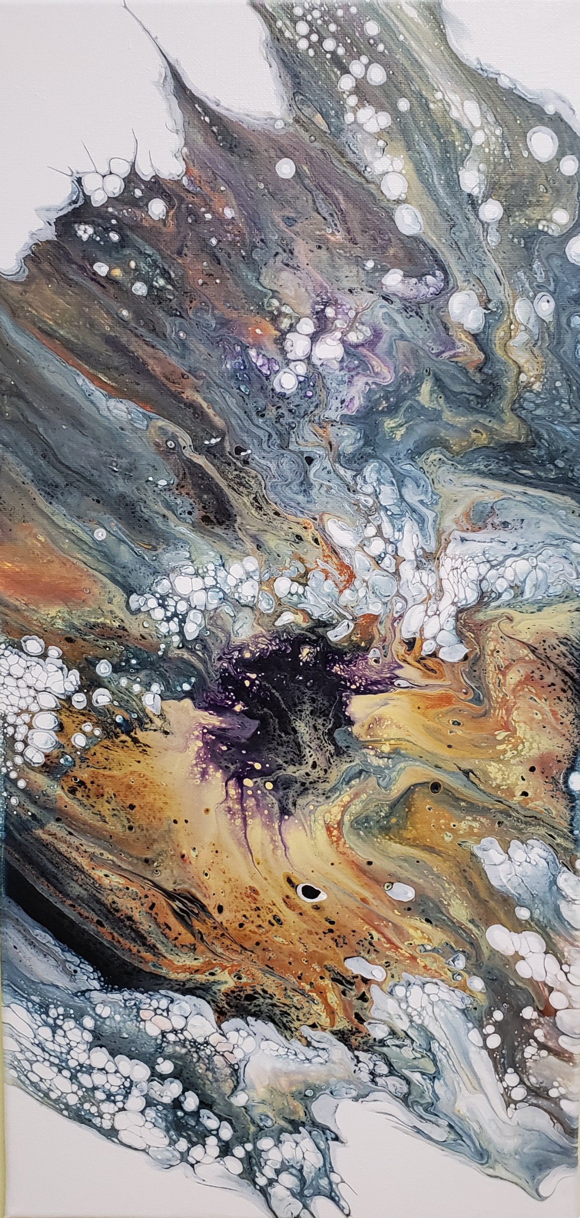 Reach - Modern Fluid Art Painting, CT