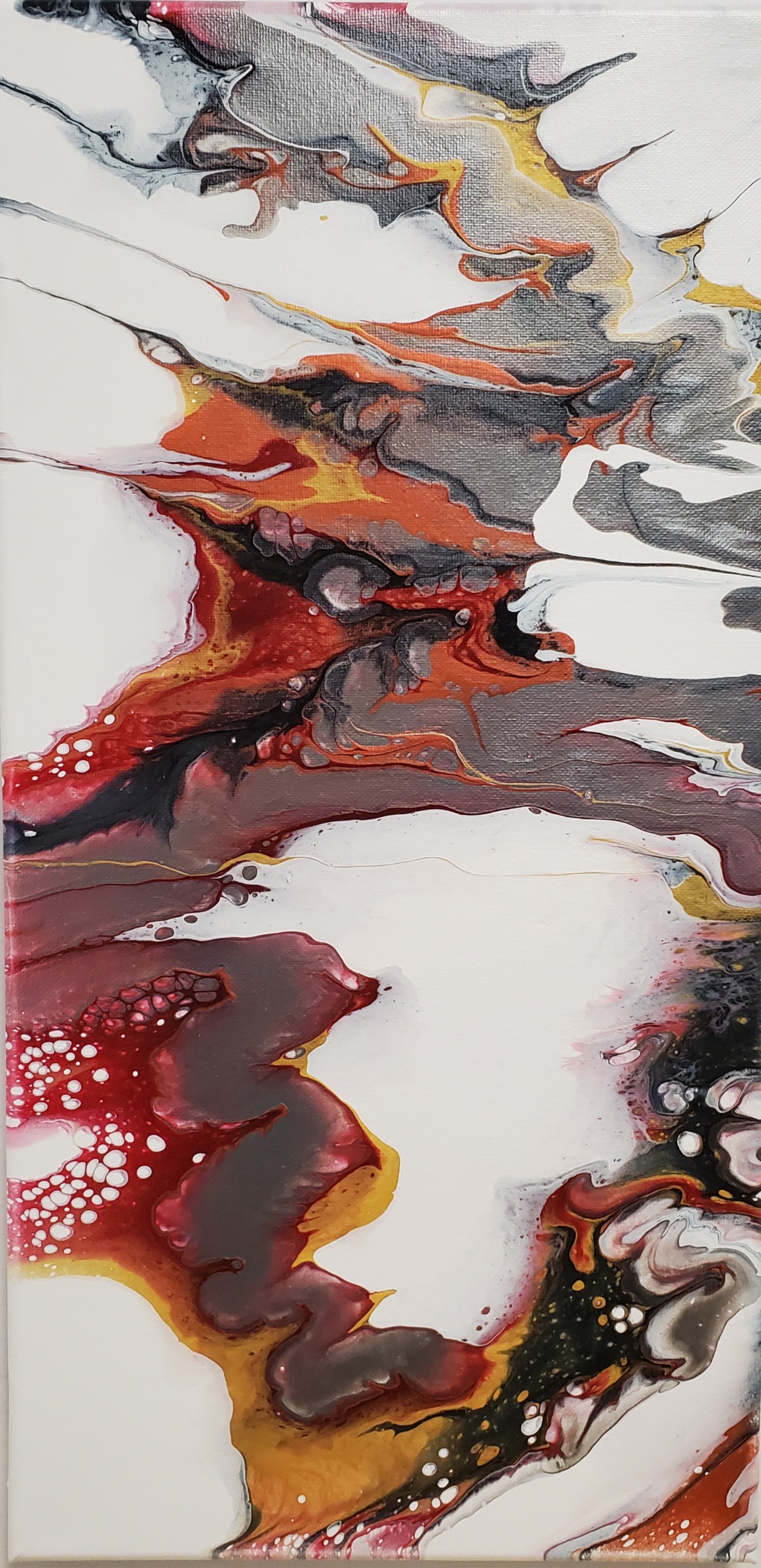 FireLine - Modern Fluid Art Painting, CT