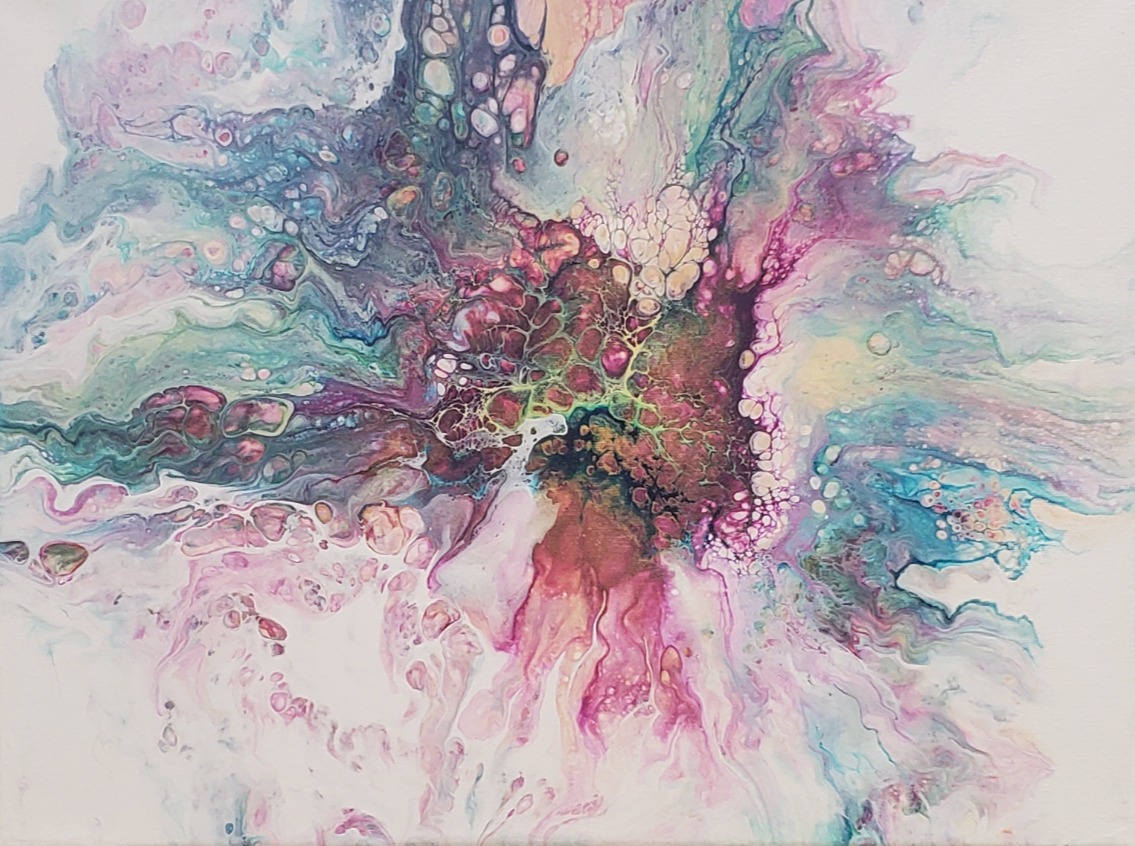 Burst - Modern Fluid Art Painting, CT
