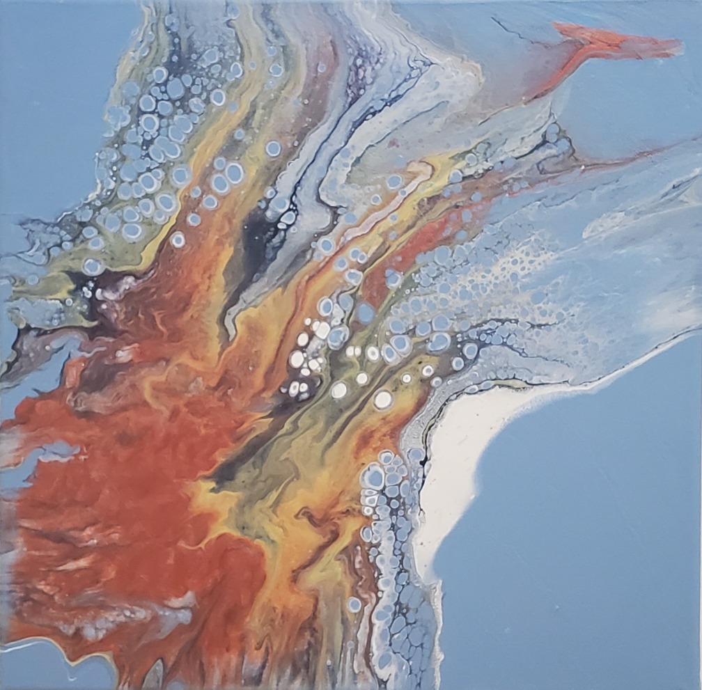 Gingeray - Modern Fluid Art Painting, CT