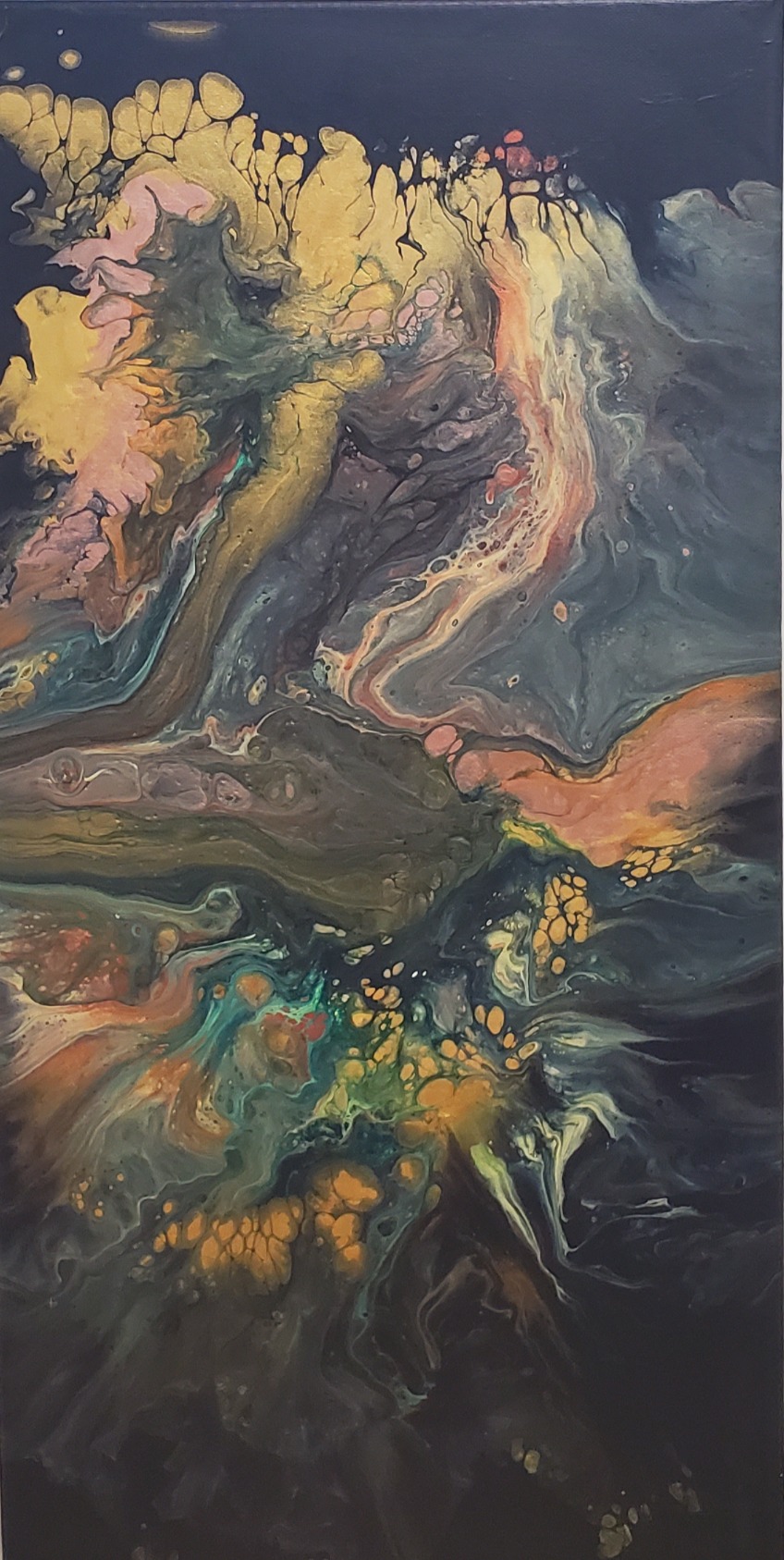 Volcanic - Modern Fluid Art Painting, CT