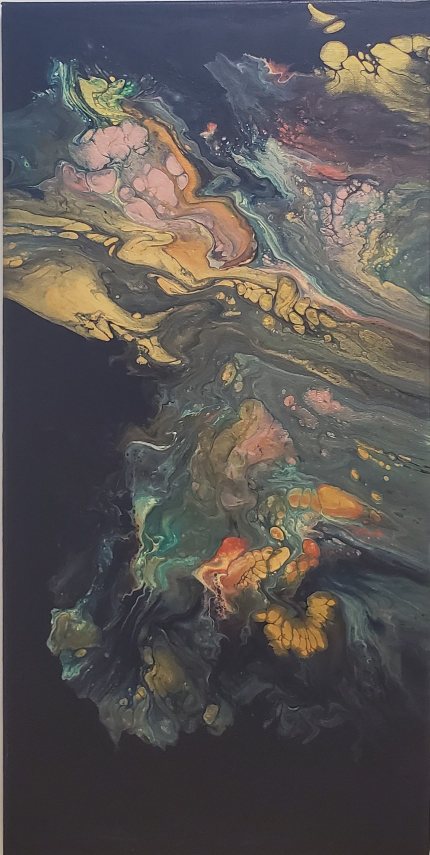 Lava Light - Modern Fluid Art Painting, CT