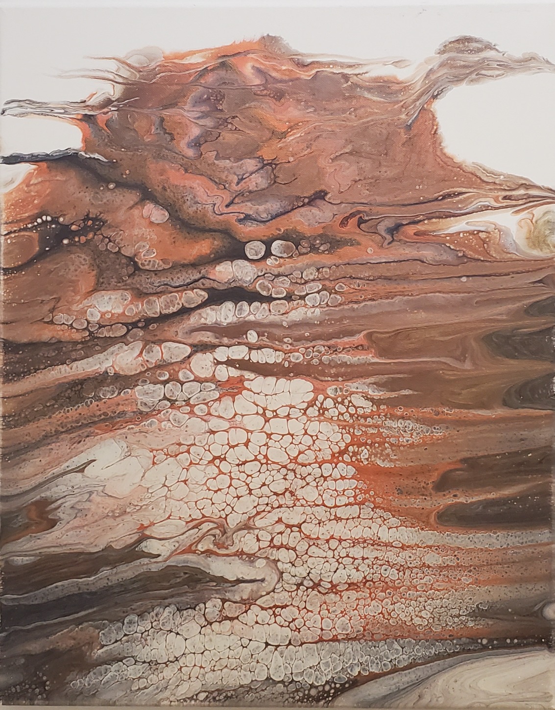 Iron Soil - Modern Fluid Art Painting, CT