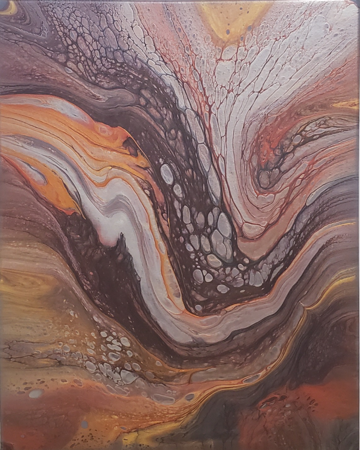 Go with the Flow - Modern Fluid Art Painting, CT