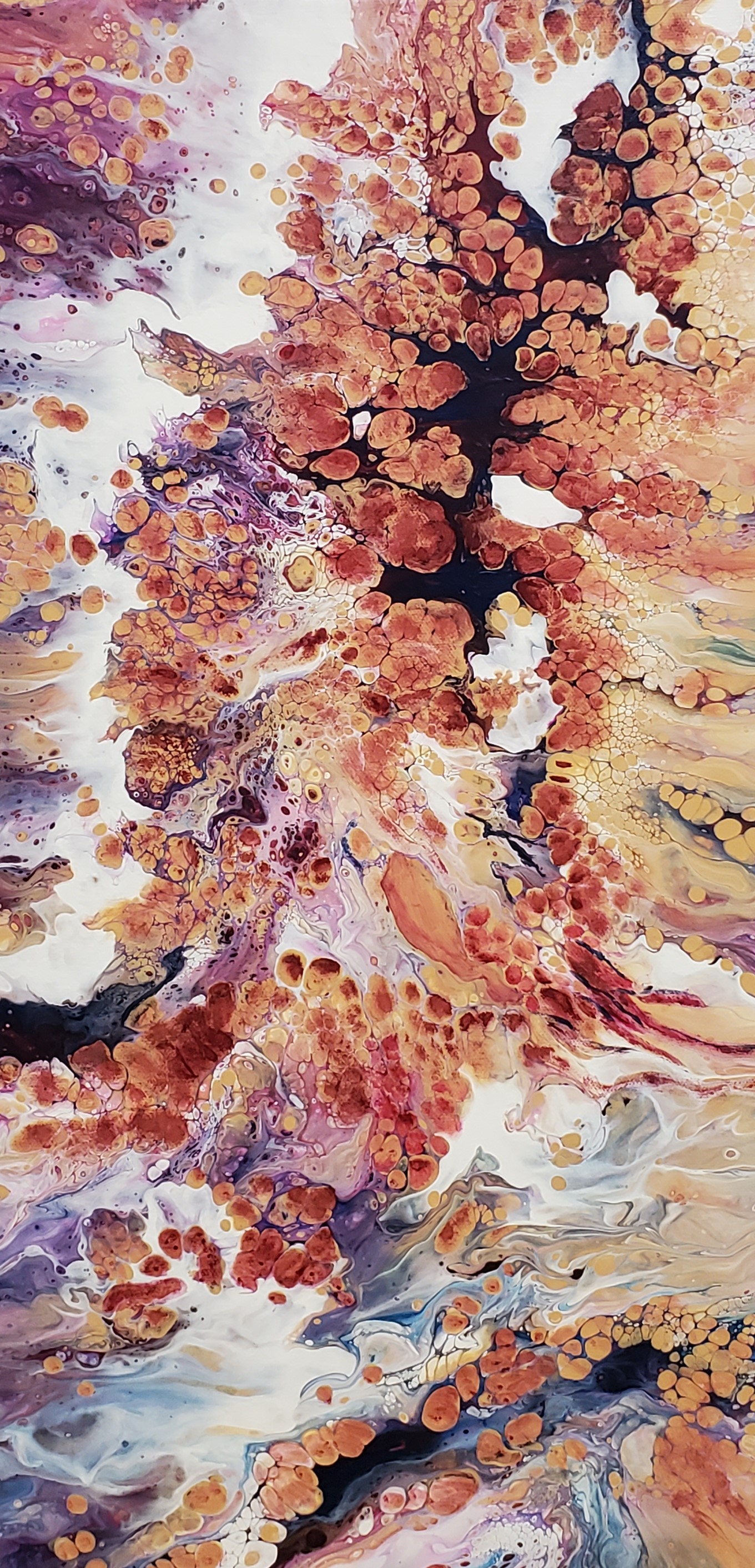 Connected - Modern Fluid Art Painting, CT