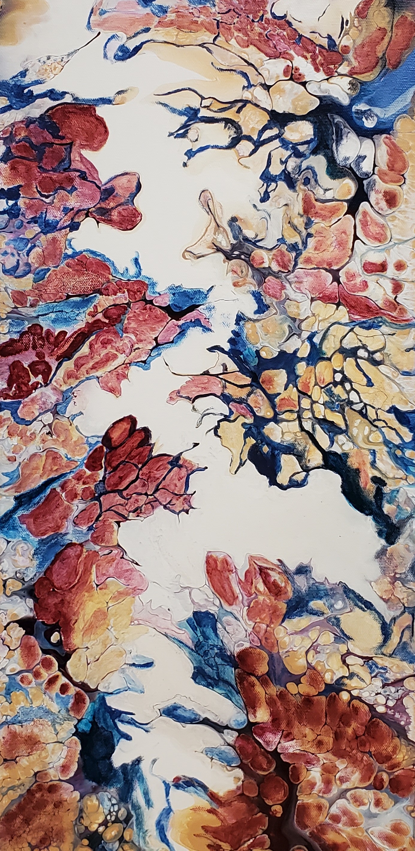 Connecting Through Light - Modern Fluid Art Painting, CT