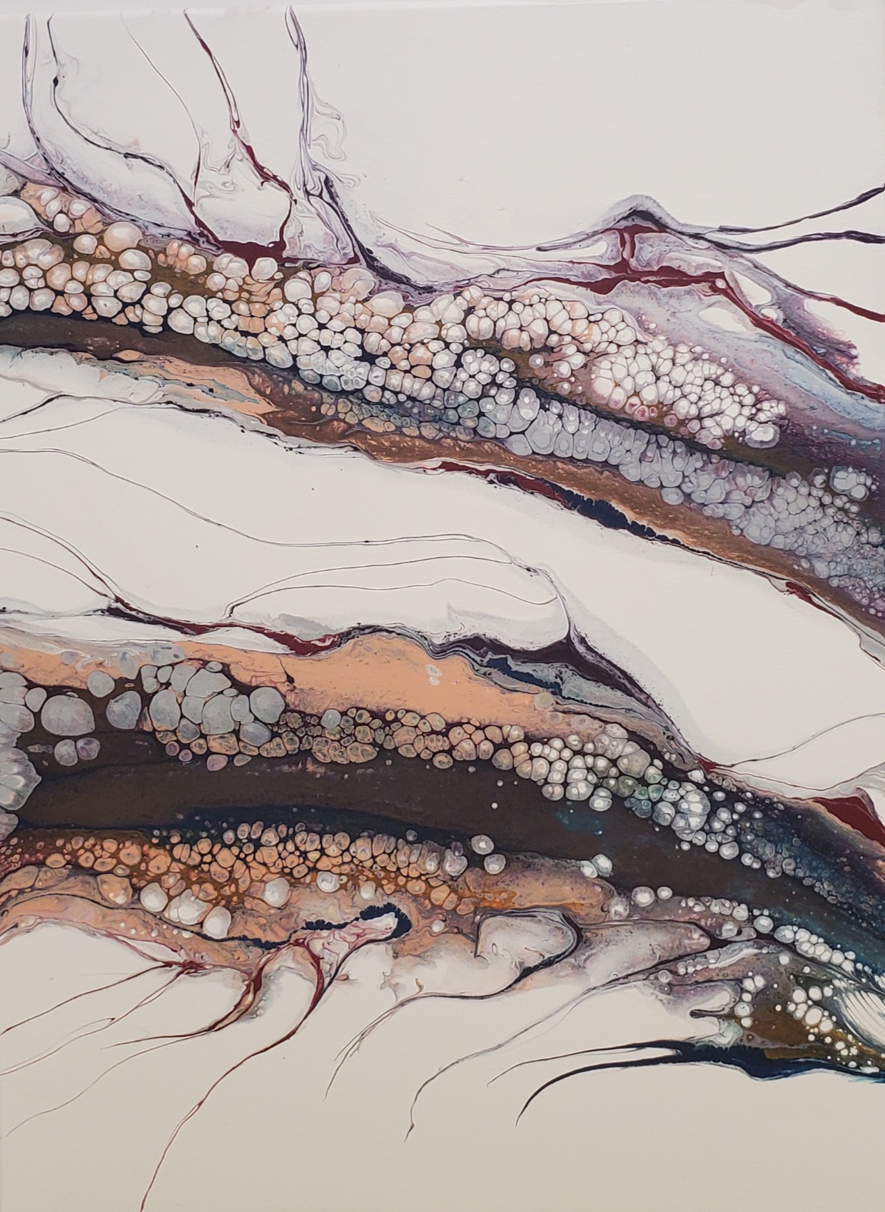 Crickets - Modern Fluid Art Painting, CT