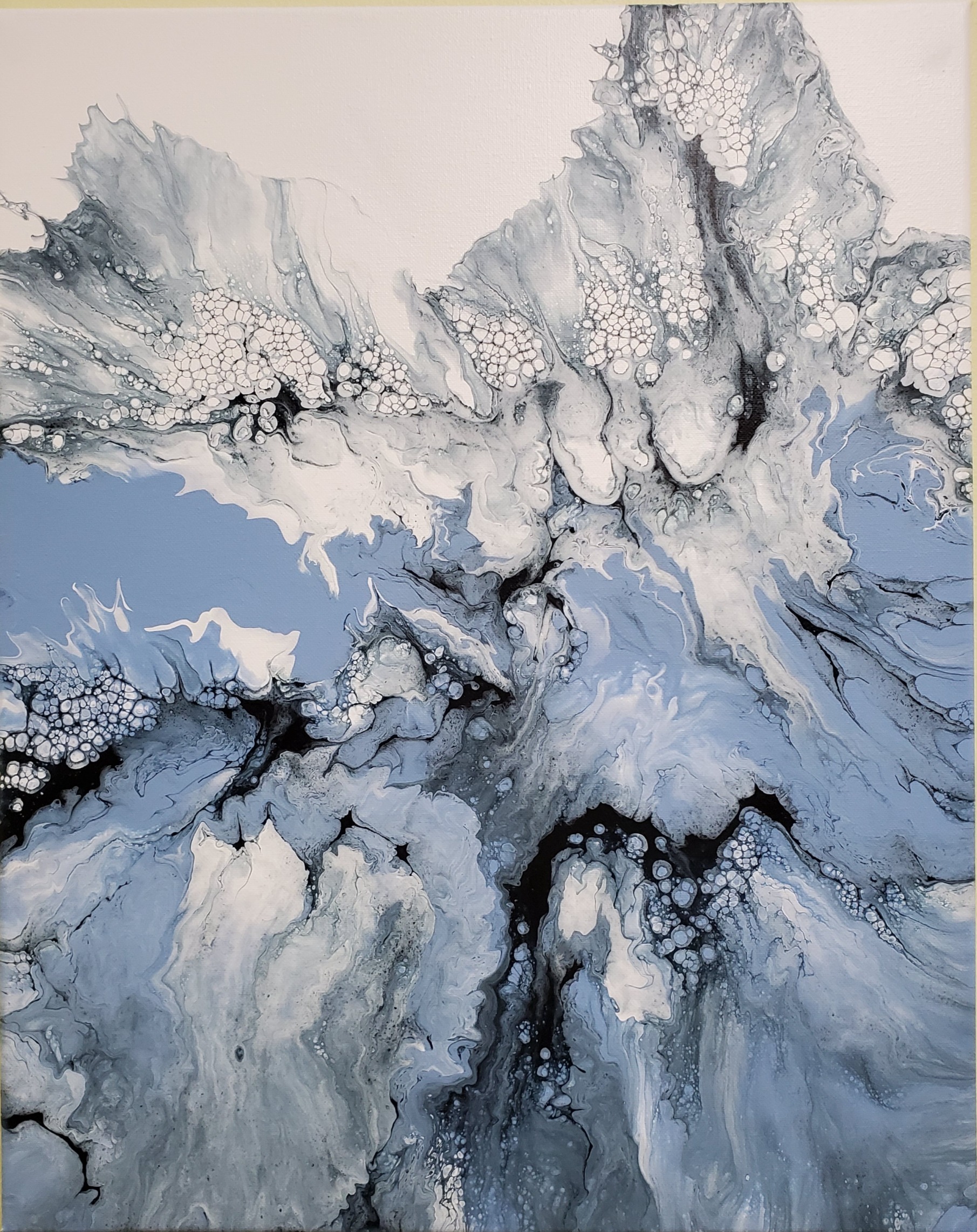 Mont Blanc - Modern Fluid Art Painting, CT