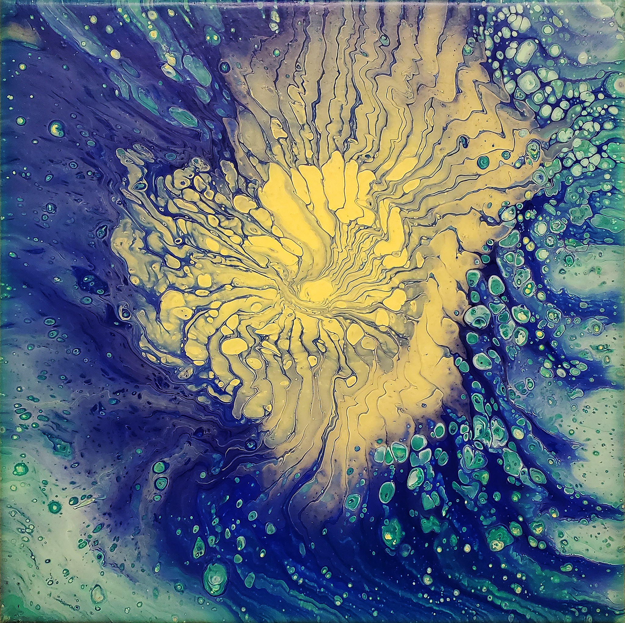 Octopus - Modern Fluid Art Painting, CT