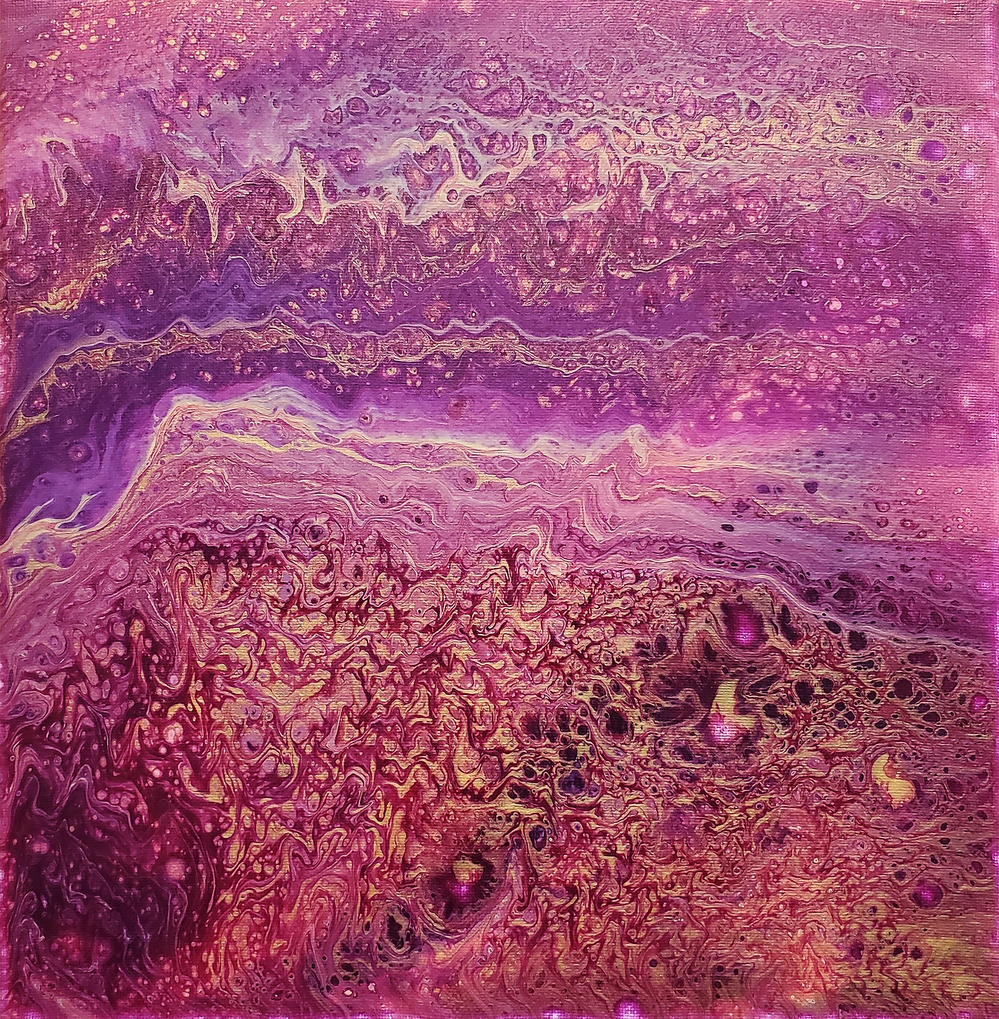 Pink Sand 1 - Modern Fluid Art Painting, CT