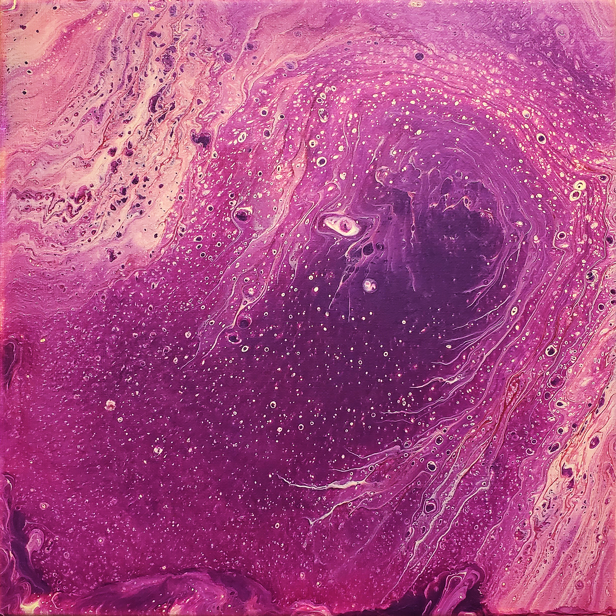 Pink Sand 3 - Modern Fluid Art Painting, CT