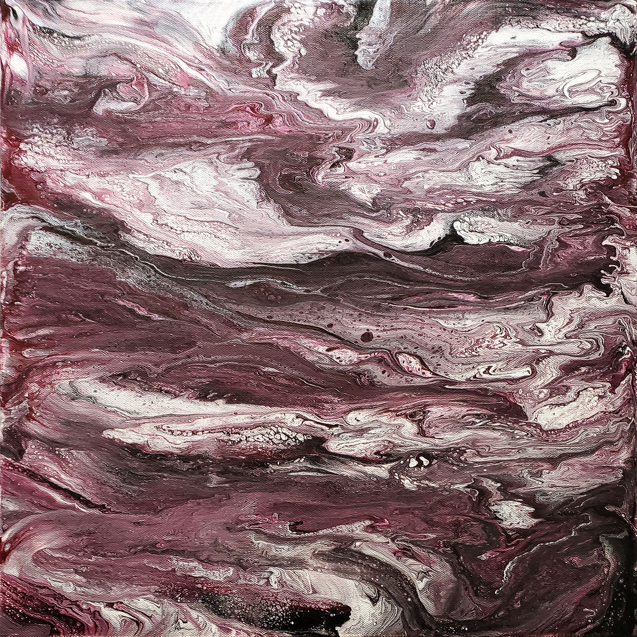 Spilled Wine - Modern Fluid Art Painting, CT