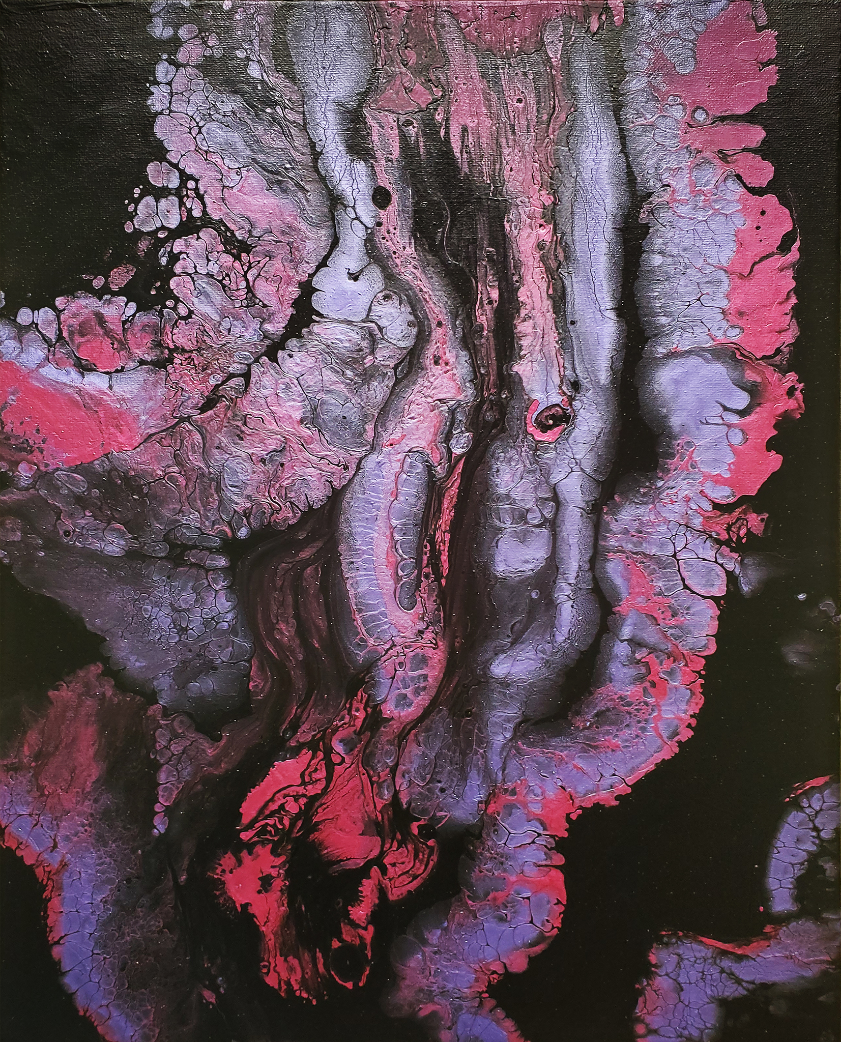 The Dancer - Modern Fluid Art Painting, CT